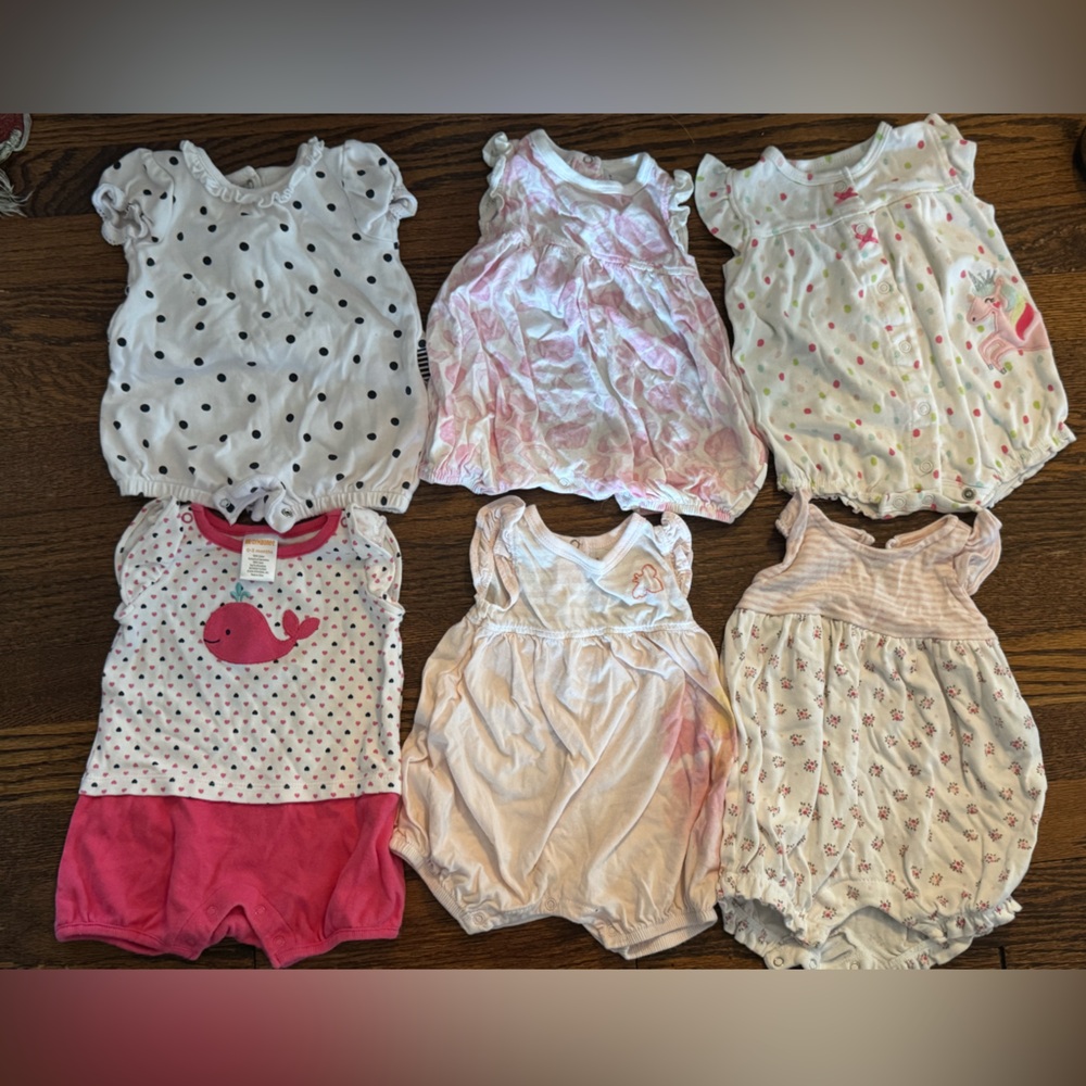 Baby Rompers Size 0-3 - Buy all SIX or make an offer